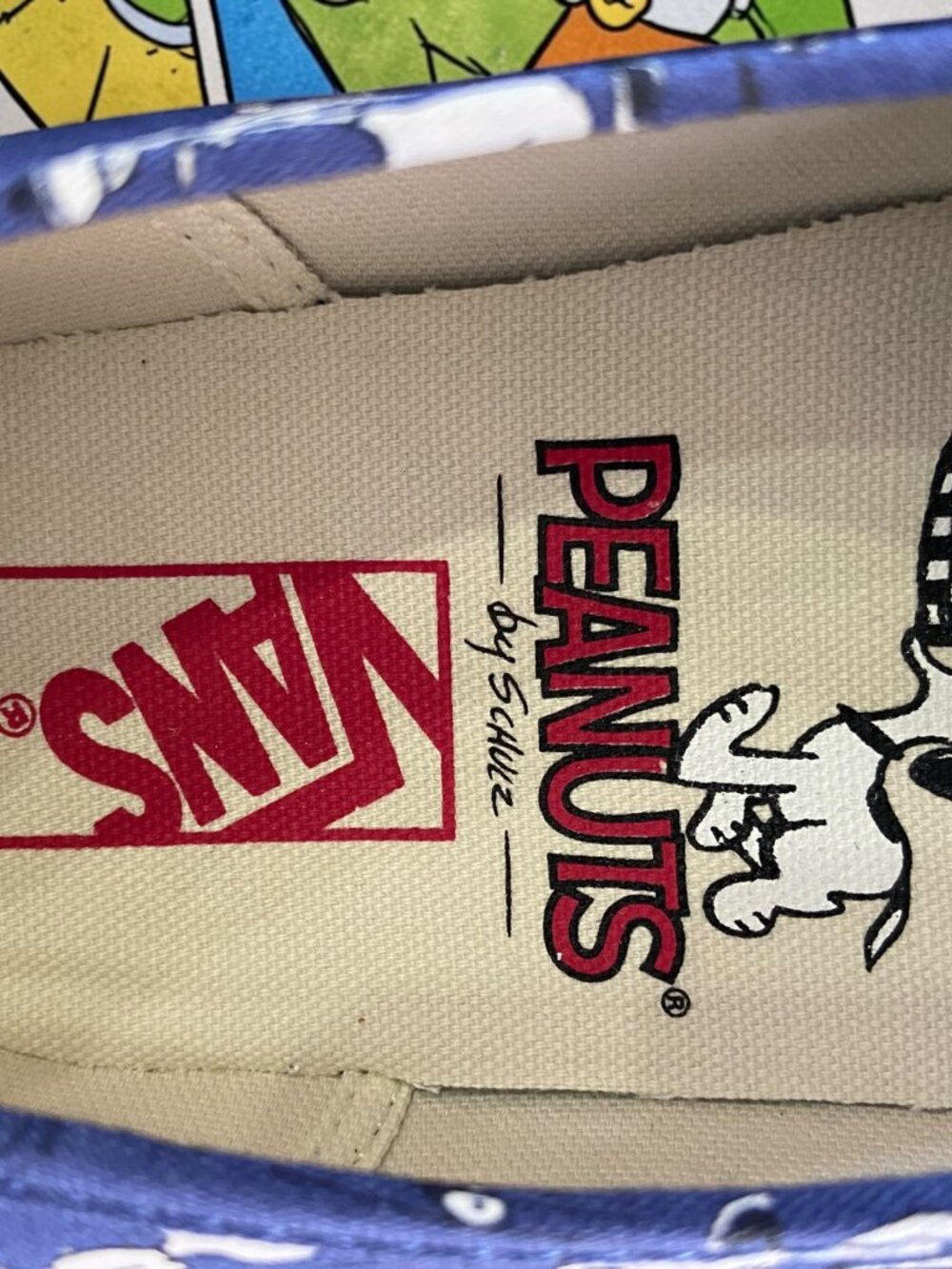 Vans Authentic x Peanuts Snoopy Skateboarding Mens Shoe Size 11.5 Blue/White NEW - Picture 7 of 9